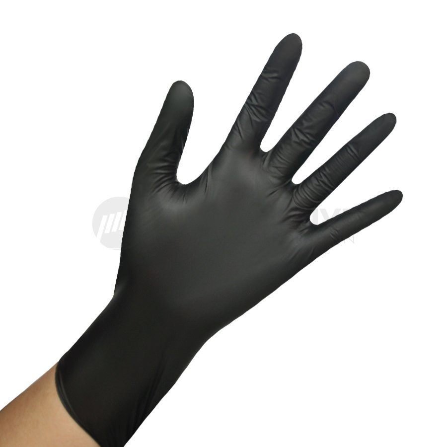 TMS HIGENE Black Vinyl Gloves (Powder-Free) (2)
