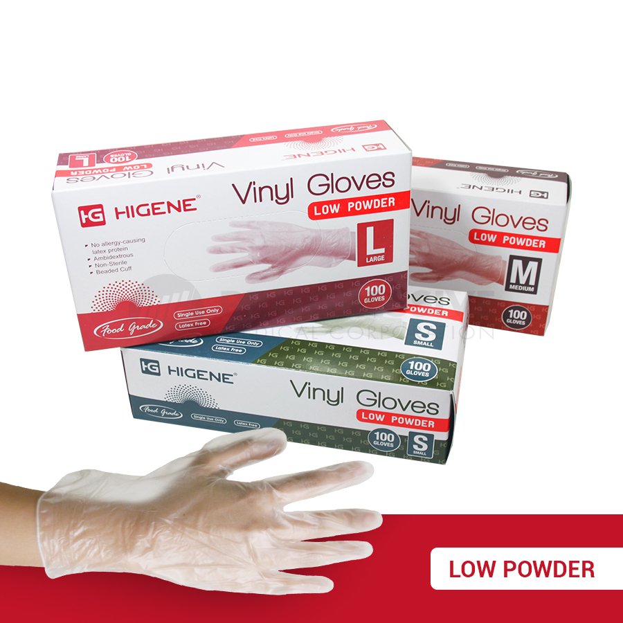 TMS HIGENE Vinly Gloves (Low Powder) (3)
