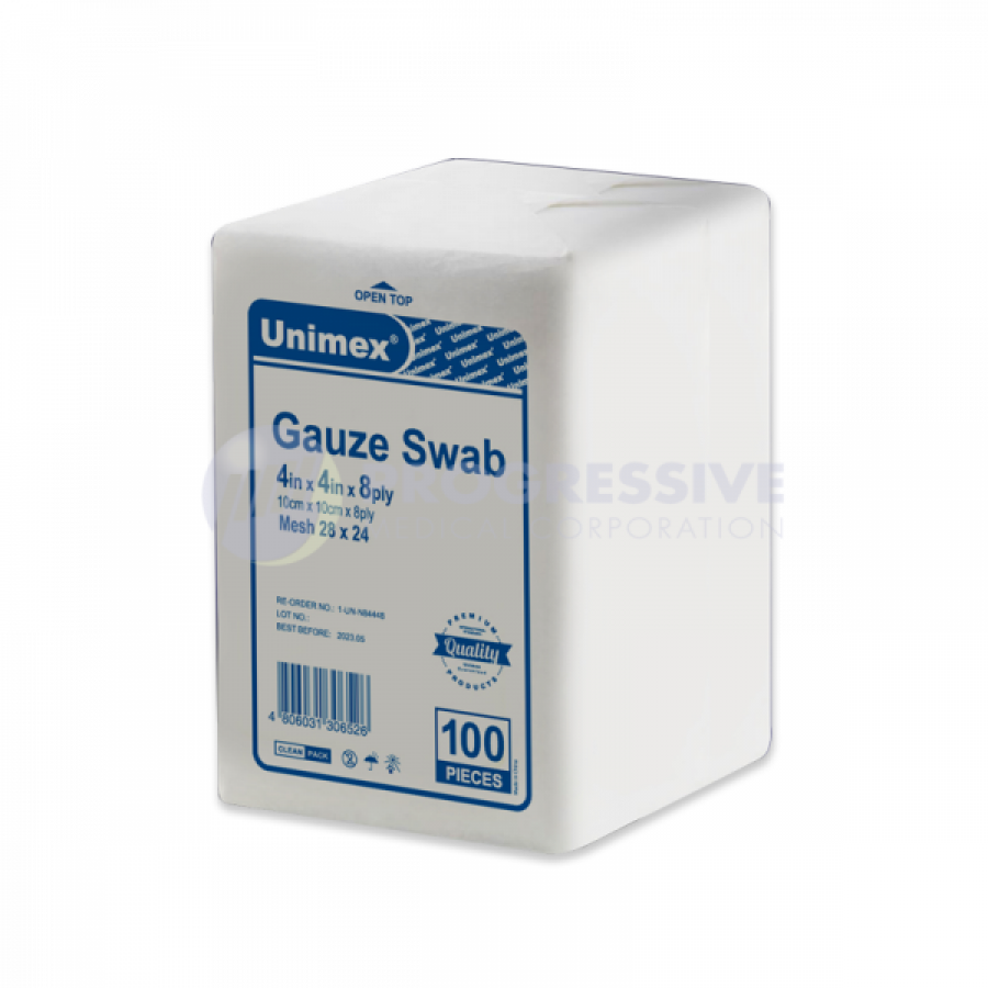 Unimex Gauze Swab 4x4, 100's-600x600-900x900