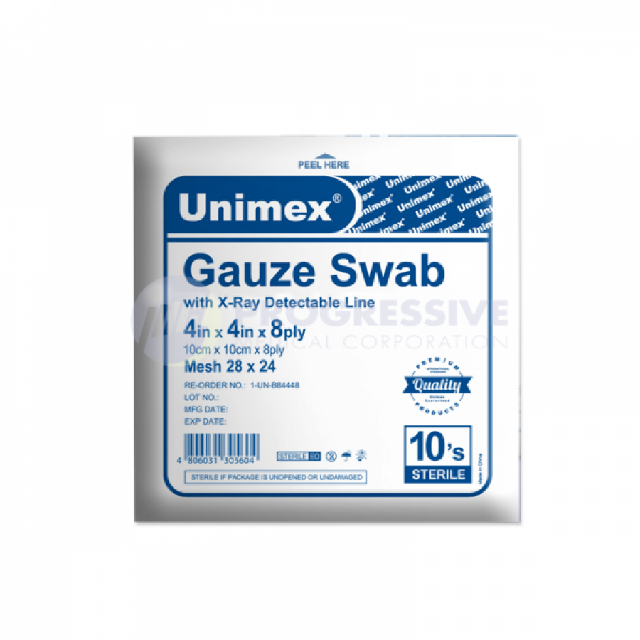Unimex Gauze Swab, Sterile 10's-600x600-900x900