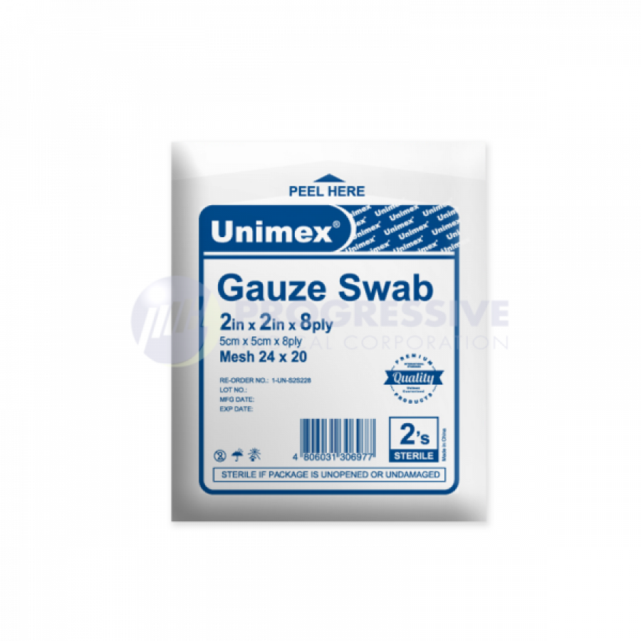 Unimex Gauze Swab, Sterile 2's-600x600-900x900