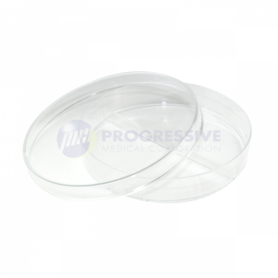 Vitromed Petri Dish 90mm 2 SectTrpl 20s-600x600-900x900