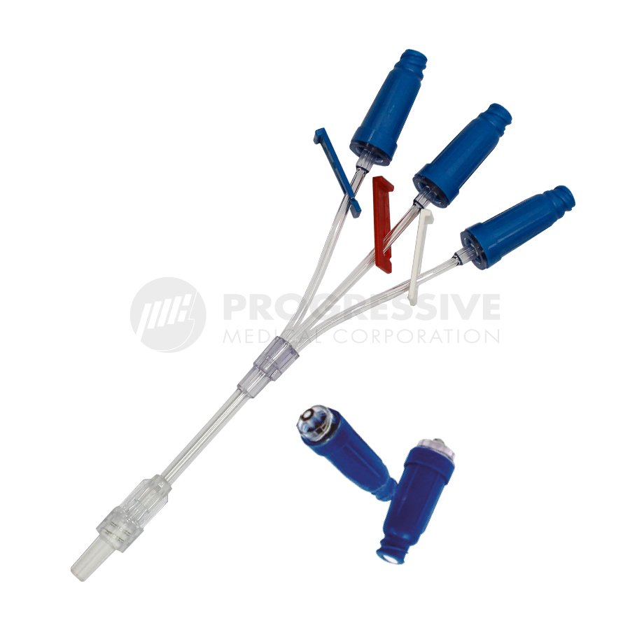 Uimex Tri-Lumen Extension Tubing with Positive Pressure