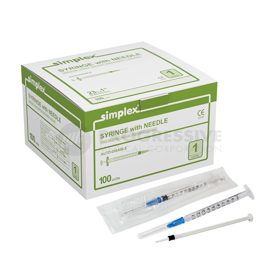 TMS Simplex Auto-Disable Syringe 1cc (1.2)